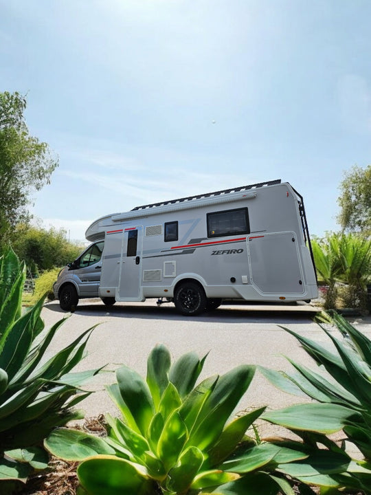 Motorhome body roof racks (powder coated black)