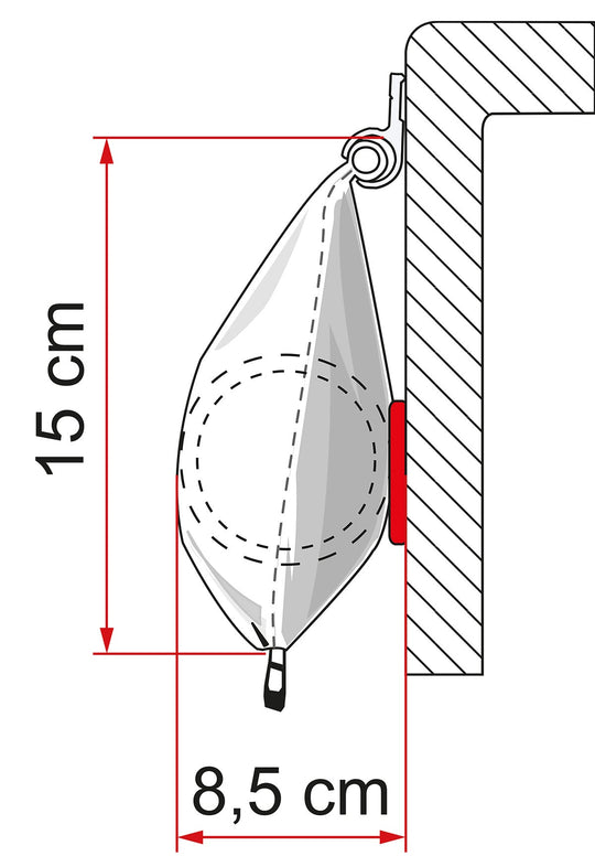 Bag Awnings 255 Royal Grey 2660mm x 2250mm