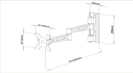 TV Bracket Lockable Cantilever for TVs size 15"-24"