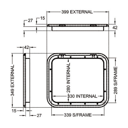 Coast Hatch Door 1 - 399mm x 349mm