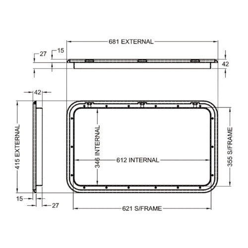 Coast Hatch Door 2 (white) 415mm x 681mm