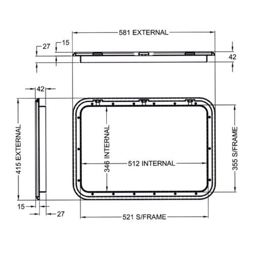 Coast Hatch Door 3 (white) 416mm x 581mm