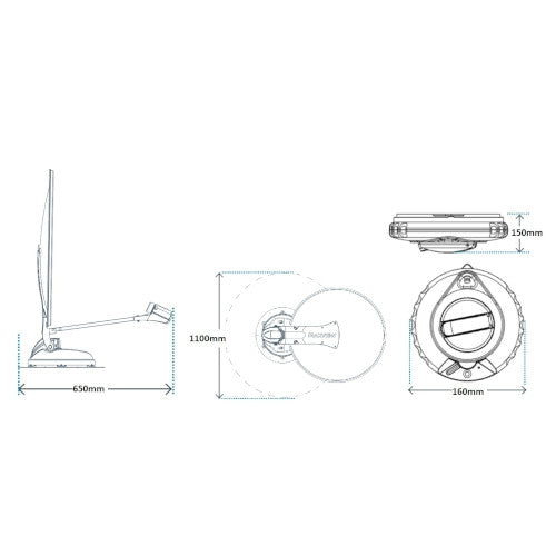 MaxView Manual Windup Satellite Dish