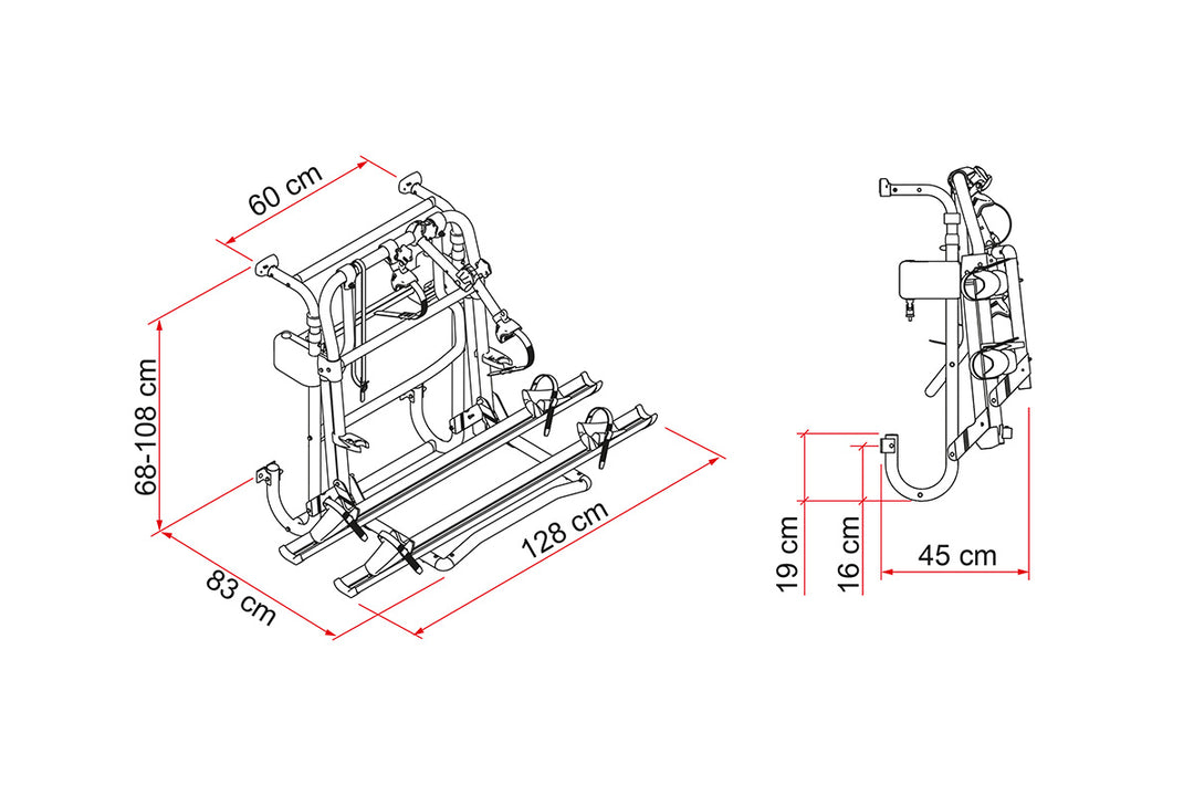 FIAMMA CARRY-BIKE LIFT 77 MAX WEIGHT 60KG