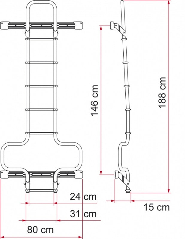 Fiamma Deluxe 6 DJ External Ladder